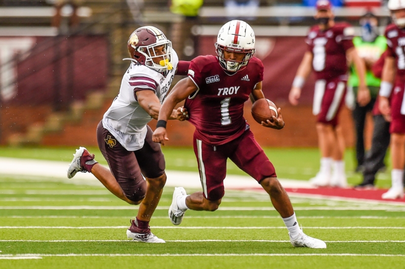 20201010 Troy FB TxSt DSC2306 Thurston