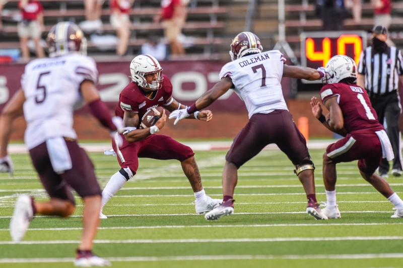 20201010 Troy FB TxSt DSC2725 Thurston